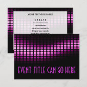 Invitation musicmeterz rose (Devant / Derrière)