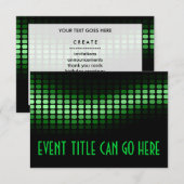 Invitation musicmeterz vert (Devant / Derrière)