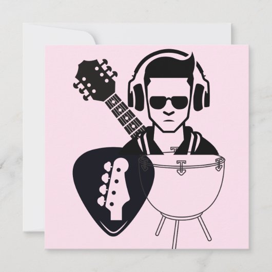 Invitation Musique à gogo (Devant)