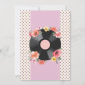 Invitation Musique Anniversaire Floral 1950 Femmes (Dos)