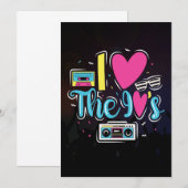 Invitation Musique Art 90s Retro Cassette Party (Devant / Derrière)