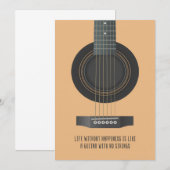 Invitation Musique Art Un Guitariste Sans Cordes (Devant / Derrière)