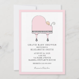 Invitation Musique baby shower