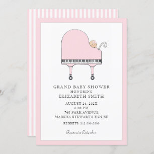 Invitation Musique baby shower