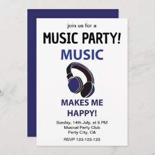 Invitation Musique Casque Musique Me Rend Heureux Musique Par