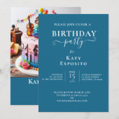 INVITATION MUSIQUE COLORÉE THÈME ANNIVERSAIRE CAKE PARTY (Devant / Derrière)