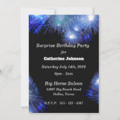 Invitation Musique Country Blue Guitar Et Bottes De Cow-boy (Dos)