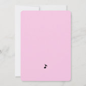 Invitation musique d'anniversaire de clavier de piano  (Dos)