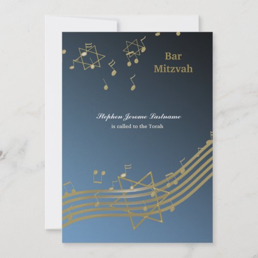 Invitation Musique dans l'air (Devant)