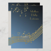 Invitation Musique Dans L'Air Bar Mitzvah 7.5 (Devant / Derrière)