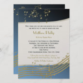 Invitation Musique Dans L'Air Bar Mitzvah 7.5 (Devant / Derrière)