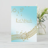 Invitation Musique dans le Bat mitzvah aérien (Debout devant)