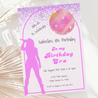 Invitation Musique Dans Mon Anniversaire Ère Rose Anniversair