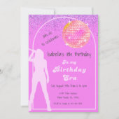 Invitation Musique Dans Son Anniversaire Ère Rose Anniversair (Devant)