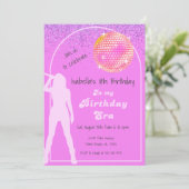 Invitation Musique Dans Son Anniversaire Ère Rose Anniversair (Debout devant)