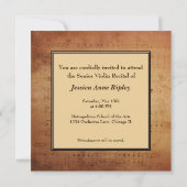 Invitation Musique de feuille d'antiquité de considérant de (Dos)