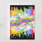 Invitation Musique de soirée colorée (Devant)