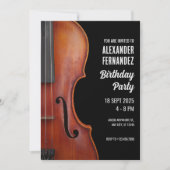 Invitation musique de violon anniversaire (Devant)