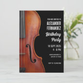 Invitation musique de violon anniversaire  (Debout devant)