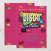 Invitation Musique des années 80 Anniversaire (Devant / Derrière)