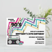 Invitation Musique des années 90 Thème Anniversaire Invitatio (Debout devant)