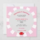 Invitation Musique Disque Vinyle Rétro Mariage (Dos)