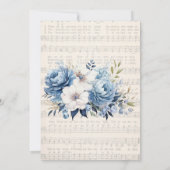 Invitation Musique Dusty Blue Church Bachelorette (Dos)