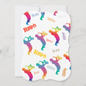 Invitation Musique et danses rétro jazz, soirée blues au saxo (Dos)