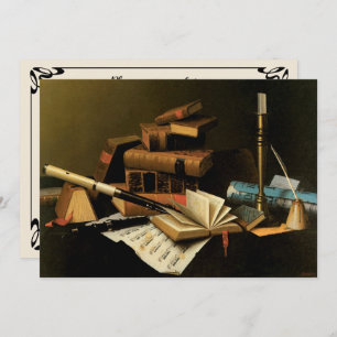 Invitation Musique et littérature de William Harnett, Art fin