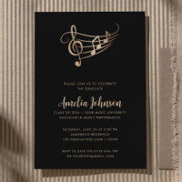 Musique Graduation Treble Clef Élégant