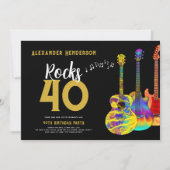 Invitation Musique guitare 40e anniversaire (Devant)