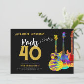 Invitation Musique guitare 40e anniversaire (Debout devant)