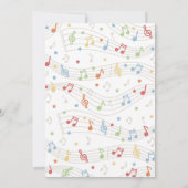 Invitation Musique Instrument Chanter Danse Jouer Anniversair (Dos)