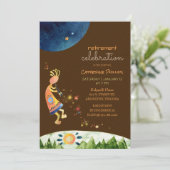 Invitation Musique Kokopelli pour la retraite (Debout devant)