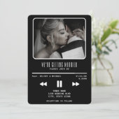 Invitation Musique lecteur MP3 Mariage noir (Debout devant)