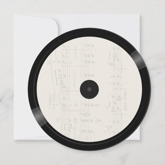 Invitation Musique Mr Mme Greatest Touche Mariage Rétro Vinta (Dos)