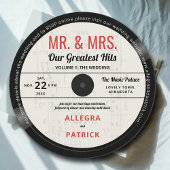 Invitation Musique Mr Mme Greatest Touche Mariage Rétro Vinta