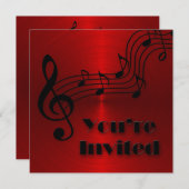 Invitation - Musique - Notes (Devant / Derrière)