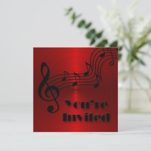 Invitation - Musique - Notes (Debout devant)