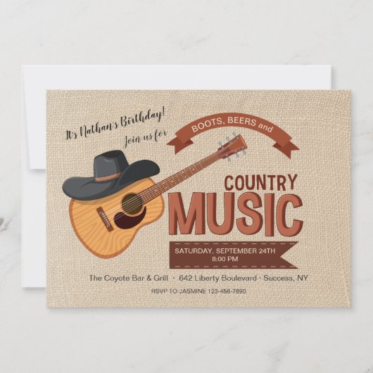 Invitation Musique occidentale (Devant)