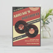 Invitation Musique rétro (Debout devant)