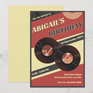 Invitation Musique rétro