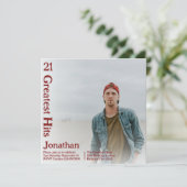 Invitation Musique Retro Retro Cover Musique 21e anniversaire (Debout devant)