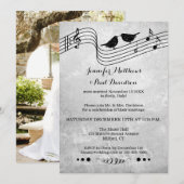 Invitation Musique Thème Post ou après Mariage Photo Invitati (Devant / Derrière)