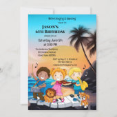 Invitation Musique tropicale Enfant Anniversaire (Devant)