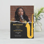 Invitation Musique Trumpet photo jazz (Debout devant)