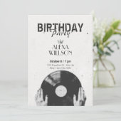 Invitation Musique vintage en demi-teinte (Debout devant)