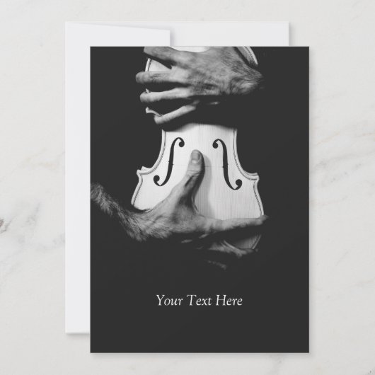 Invitation Musique violon (Devant)