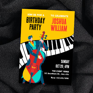 Invitation Musique violoncelle art