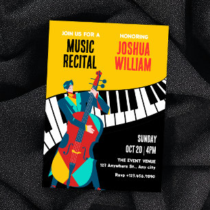 Invitation Musique violoncelle art récital